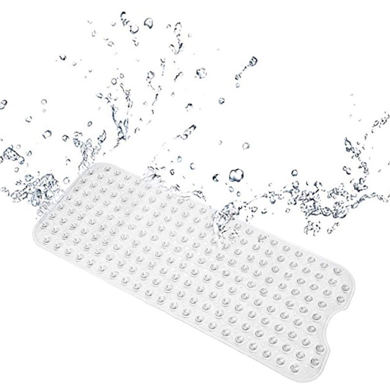 RIGJAK Anti Slip Mat with Suction Cups Drain Holes Premium AccuPebble Shower Bath Mat Anti Slip Bathtub Bathroom Met - Image 1