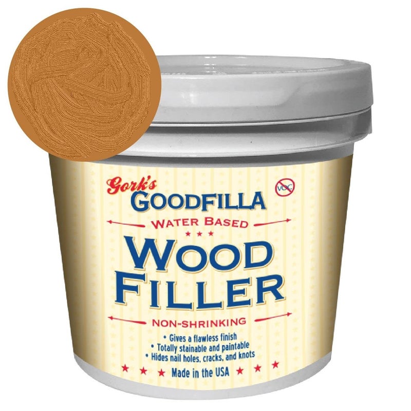 WaterBased Wood Grain Filler Trowel Ready Red Oak 1 Gallon By Goodfilla Replace Every Filler Putty Repairs Finishes Patches Paintable Stainable Sandable Quick Drying