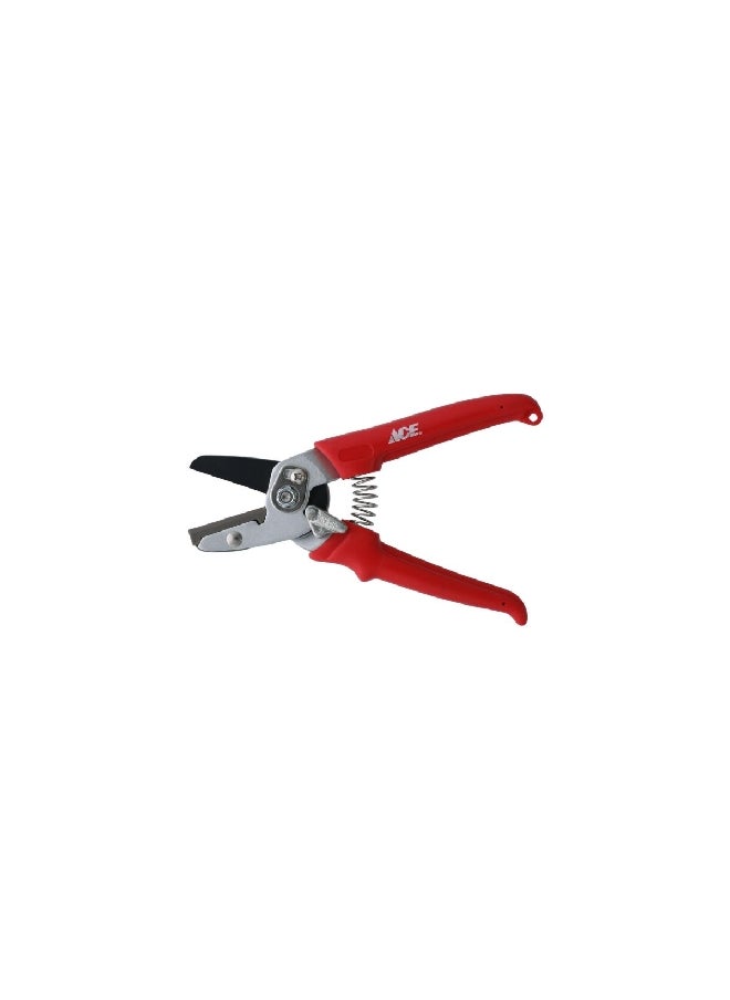 ACE - Non-Slip Handle Lightweight Anvil Pruner Red and Silver 1/2 Inch AG1030 - Image 1
