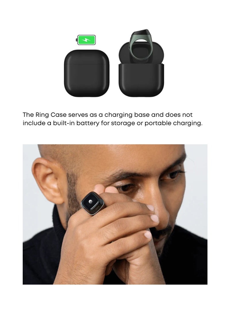 iQIBLA Metal Zikr Ring - Graphite | 20mm Prayer Counter, Tasbih Counter & Muslim Prayer Time Reminder | Waterproof Wearable Technology  - Image 5