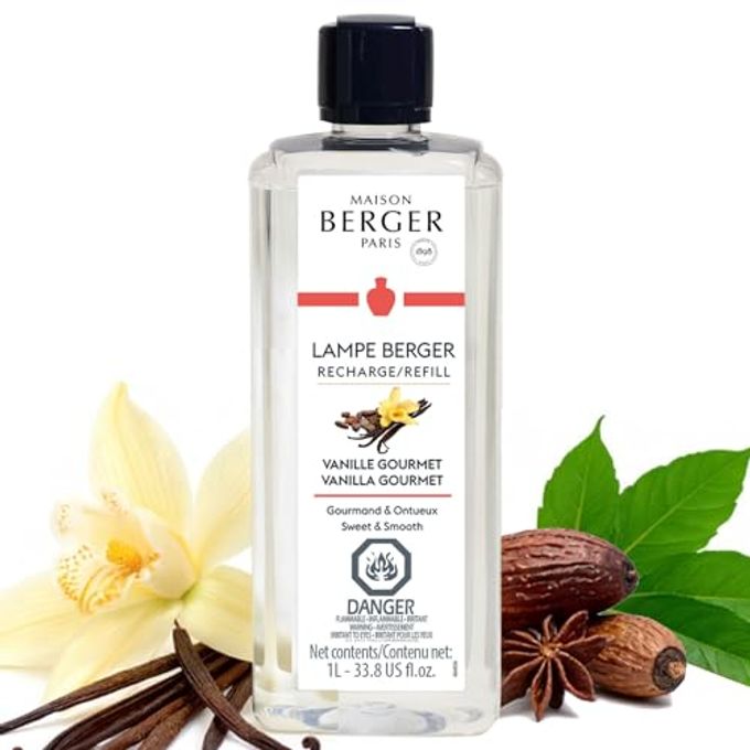 Maison Berger Vanilla Gourmet Lampe Berger Fragrance Refill for Home Fragrance Oil Diffuser 33.8 Fluid Ounces 1 Liter - Image 1