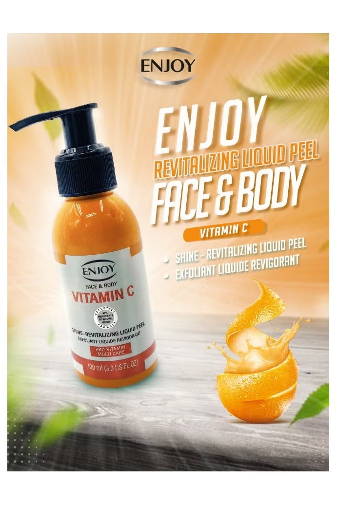 EN Joy Enjoy Liquid Peeling Vitamin C – 100ml | Gentle Exfoliating & Brightening Formula | Revitalizes Skin with Vitamin C  - Image 4