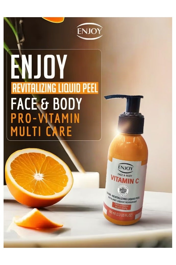 EN Joy Enjoy Liquid Peeling Vitamin C – 100ml | Gentle Exfoliating & Brightening Formula | Revitalizes Skin with Vitamin C  - Image 2