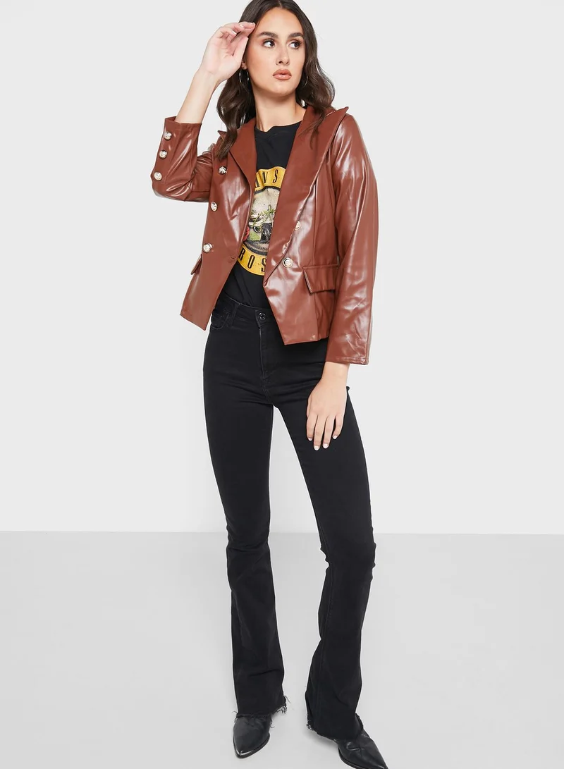 ELLA Leather Look Jacket