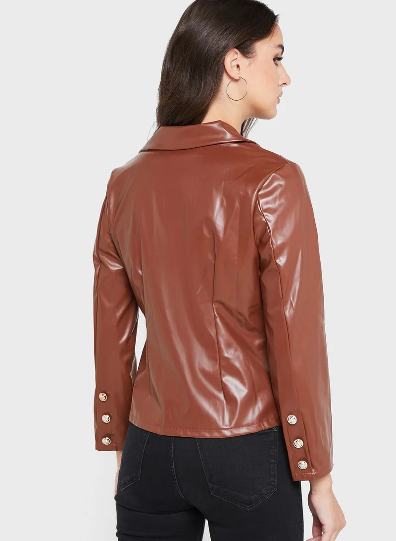 ELLA Leather Look Jacket