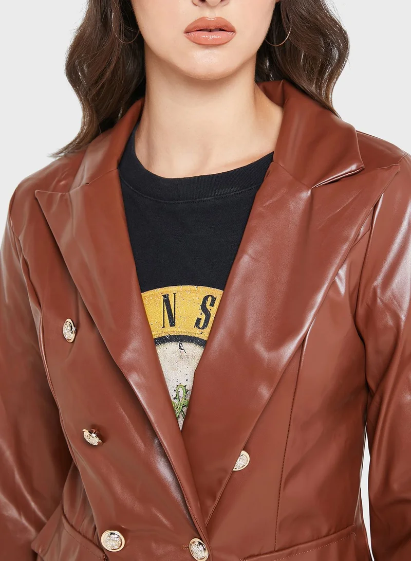ELLA Leather Look Jacket