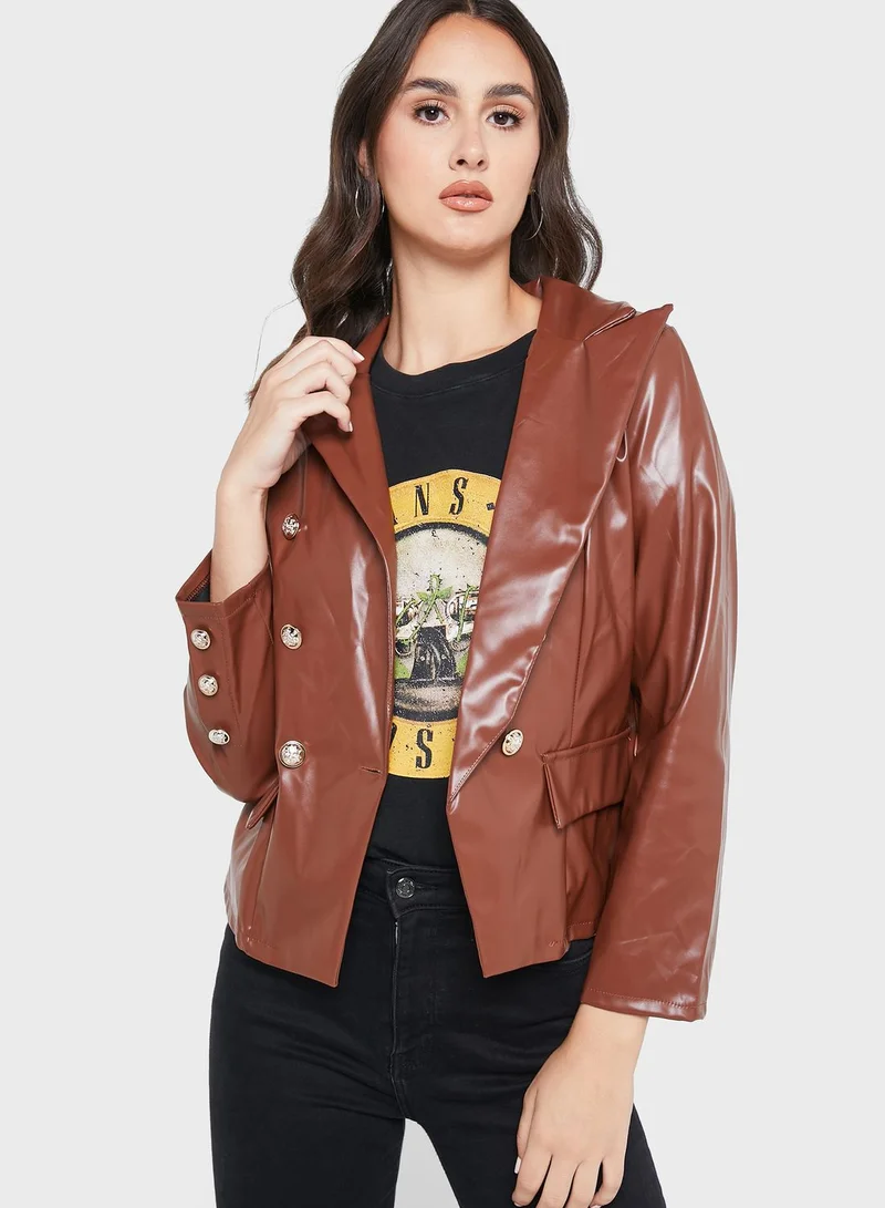 ELLA Leather Look Jacket