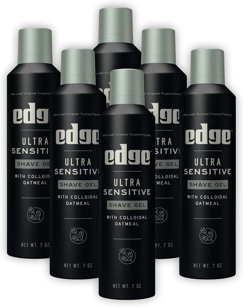 Edge Ultra Sensitive Shave Gel for Men - 7 Ounce (Pack of 6) - Image 1