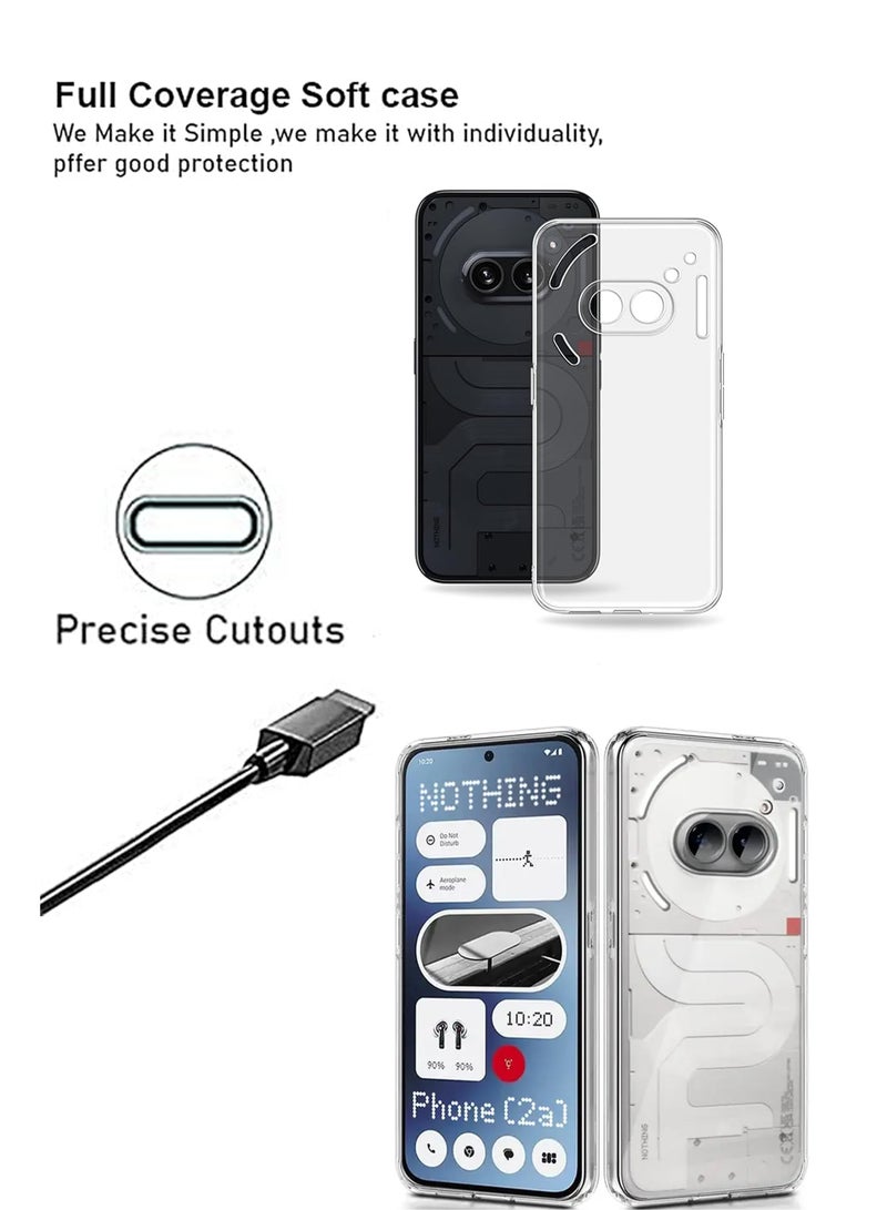For Nothing Phone 2A Shock Proof Case Cover - Ultra Clear, Durable & Accurate Cut-outs - Scratch, Dust & Smudge Protection - Clear Silicon Back Cover for Nothing Phone 2A - Image 2