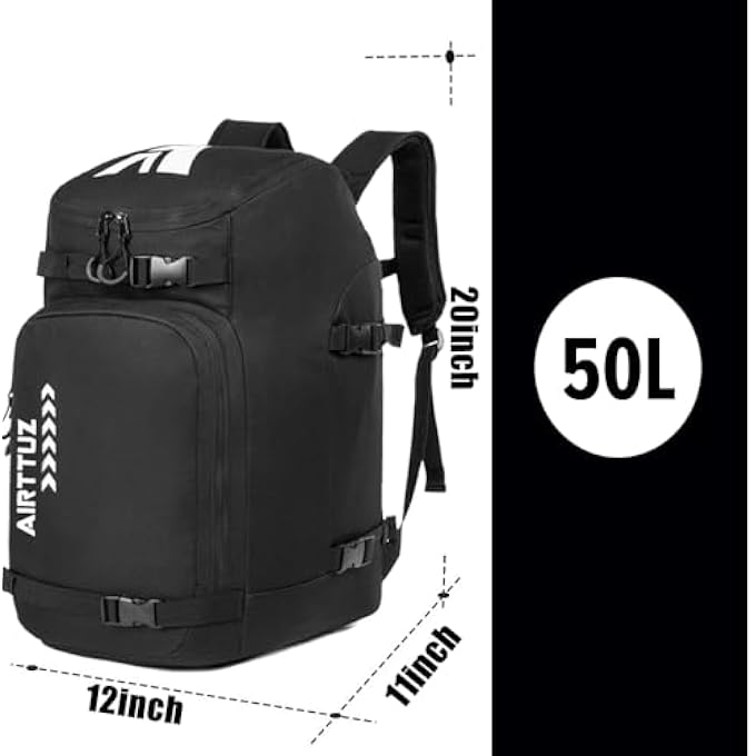 AIRTTUZ Ski Boot Bag  Ski and Snowboard Boots BackpackExcellent for Travel with Waterproof Exterior  Bottom  for Men Women and Youth - Image 4