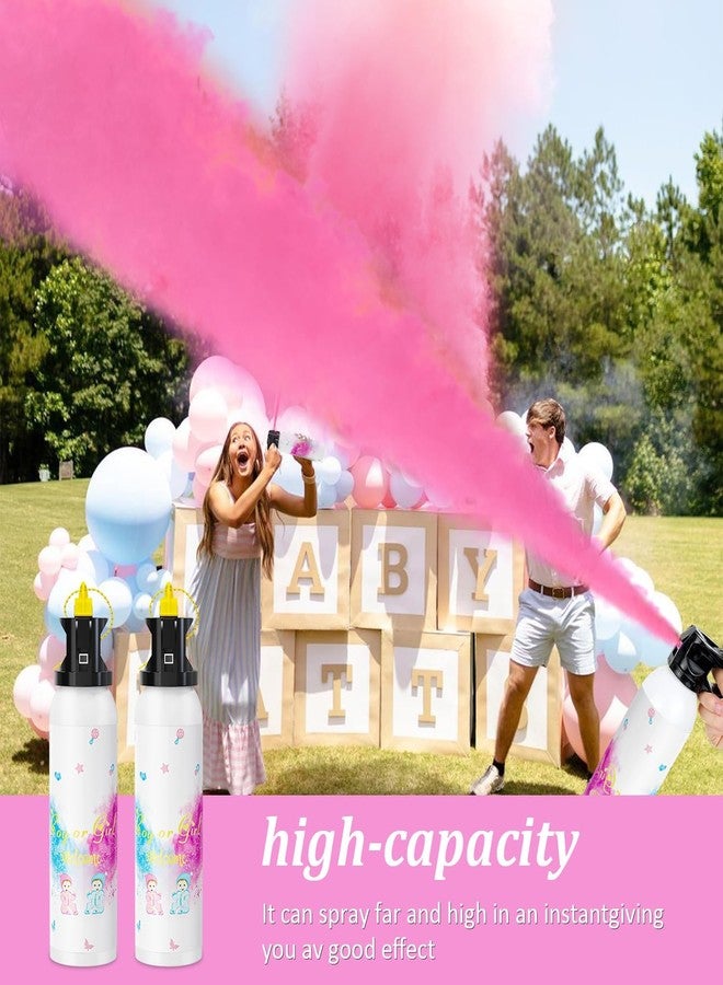 SRG Large Gender Reveal Fire Extinguisher Color Blaster | 2 Packs Baby Girl Pink Gender Reveal Extinguisher | Pink Smoke for Gender Reveal Party & Ideas | Long Lasting（Pink） - Image 2