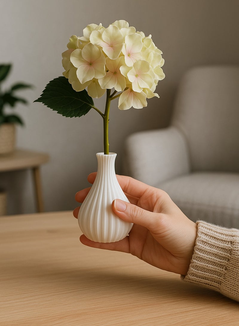 أخوة ثلاثي الأبعاد فازة ديكورية ذات تصميم عصري صغير بارتفاع 10 سم - Image 2