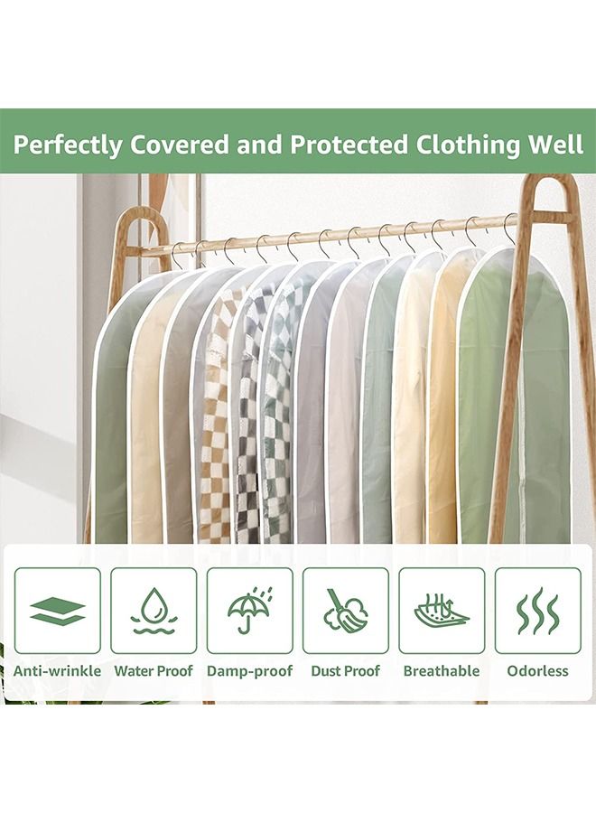 CityRiya-Long Garment Bags Clothes Covers Breathable Dress Bag Dust Proof Suit Protector for Storage Plastic Garment Bags with Zipper for Hanging Long Dress, Robes, Bags, Coat (24'' x 32''/12 Pack) - Image 3