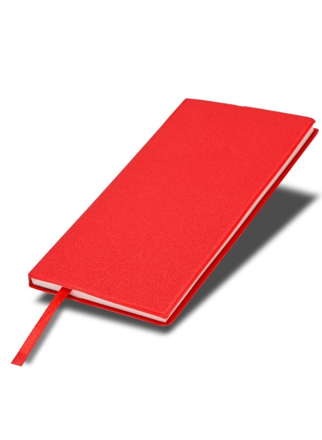 FIS 2027 Slim Diary, Size 90x170mm, Soft Jacket PVC Cover Materials, 1 Week at a Glance, English & French Language, 60gsm White Paper, Red Cover -FSDI59EFPV27RE - Image 1