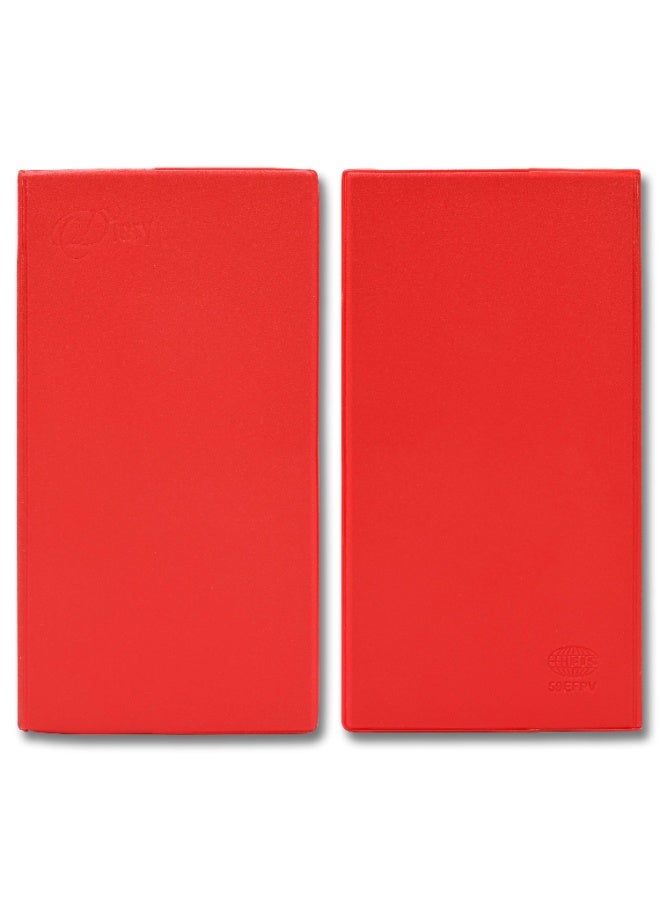 FIS 2027 Slim Diary, Size 90x170mm, Soft Jacket PVC Cover Materials, 1 Week at a Glance, English & French Language, 60gsm White Paper, Red Cover -FSDI59EFPV27RE - Image 5