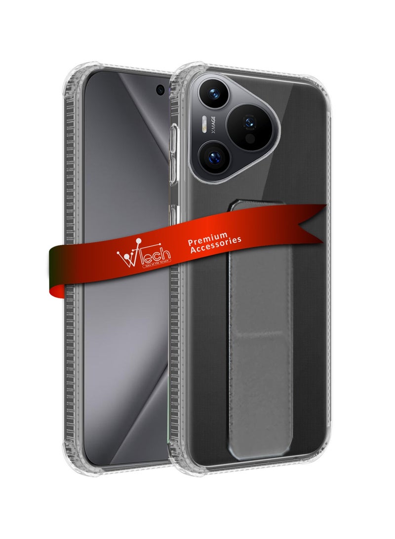 Wtech TPU Hand Grip Air Pillow Case Cover For Huawei Pura 70 Pro / Pura 70 Pro+ / Pura 70 Pro Plus 5G 2024 Clear/Grey