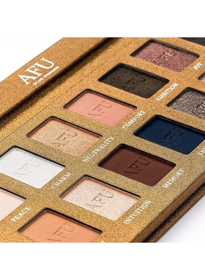 AFU 16 Colors Eyeshadow Palette, Makeup pallet Eye Shadow Highly Pigmented Waterproof Cosmetics - Image 2