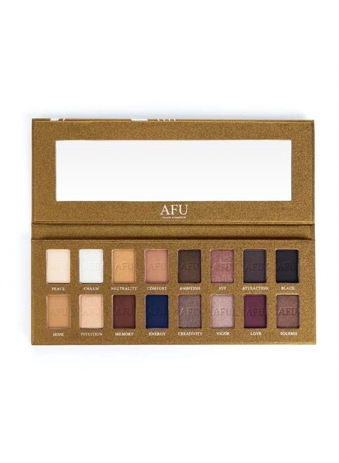 AFU 16 Colors Eyeshadow Palette, Makeup pallet Eye Shadow Highly Pigmented Waterproof Cosmetics - Image 3