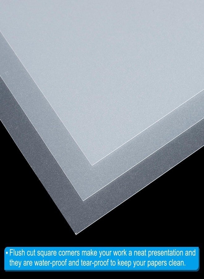 PATIKIL 20 Mil Clear PVC Binding Covers, 10 Pcs Front View Protector Un-Punched A4 Letter Size for Presentation, Report, Paper, Business Office Supply Document, Semi Transparent - Image 3