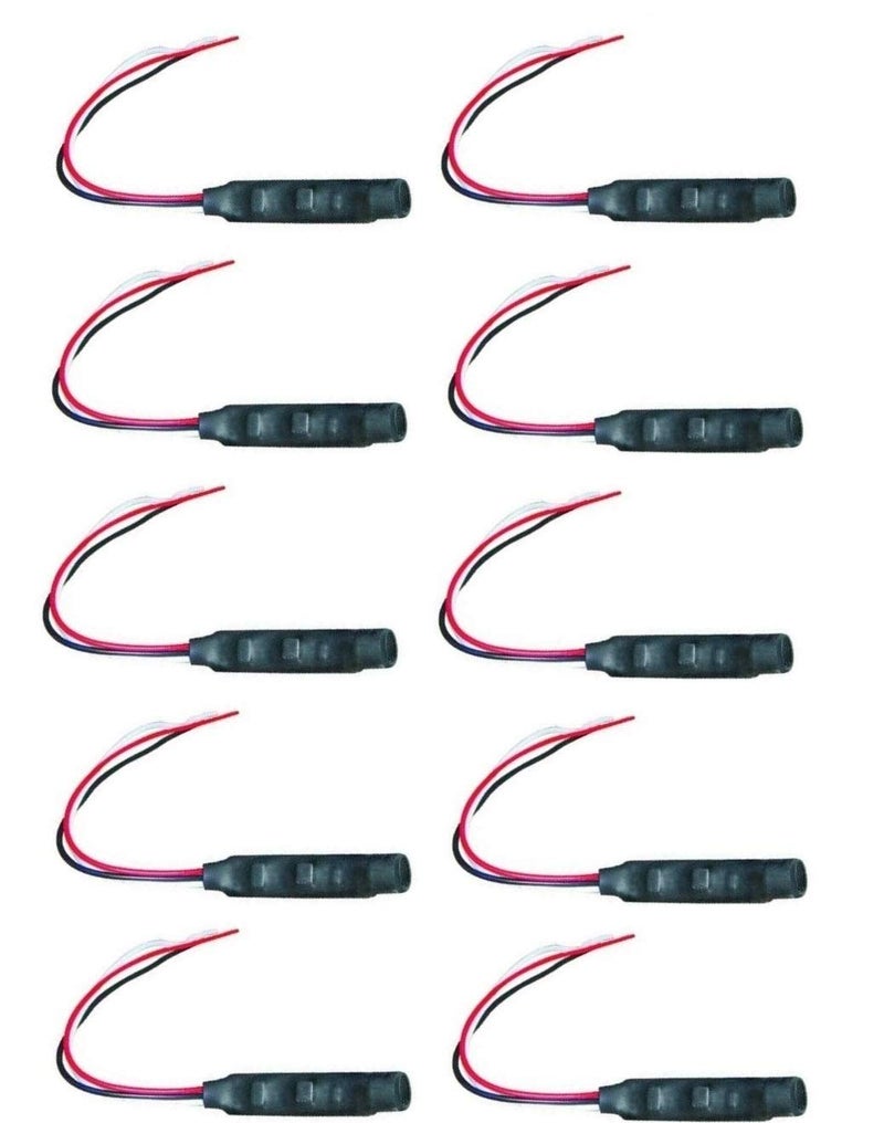 LipiWorld® CCTV Camera Mic Microphone Mini Spy Audio Sound Voice Pickup Mic with Bare Wire Line for CCTV Camera Microphone Surveillance Device (Pack-10) - Image 1