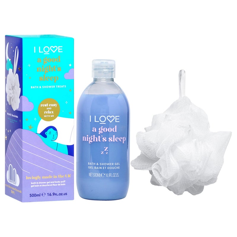 I Love Good Nights Sleep Bathtime Treats Bath and Shower Gel - Body Wash and Body Exfoliator Scrub for Smooth Skin - Calming Lavender Scent - 1 pc - Image 3