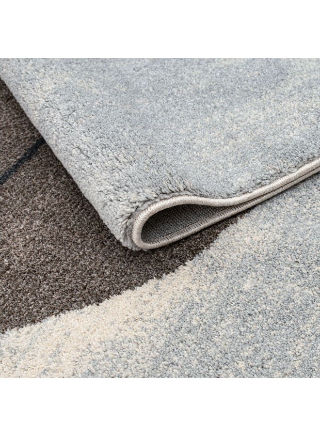 DANUBE HOME Sahara Modern Abstracts Rug | Washable Modern Rugs Style | Polypropylene + Polyester Area Rug Floor Covering | Indoor Carpet For Living Room Dining Bedroom 240X340cm-Brown-231200400585 - Image 3