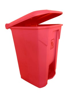 AKC AKC Step Trash Bin | Plastic Matte Finish | Functional Waste & Garbage Waste Bin | Suitable For Homes, Villas, Large Areas & Communal Spaces | Red | 68 Liters  - Image 1