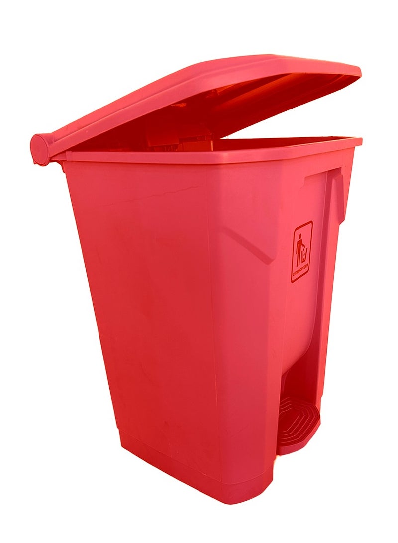 AKC Step Trash Bin | Plastic Matte Finish | Functional Waste & Garbage Waste Bin | Suitable For Homes, Villas, Large Areas & Communal Spaces | Red | 68 Liters - Image 1