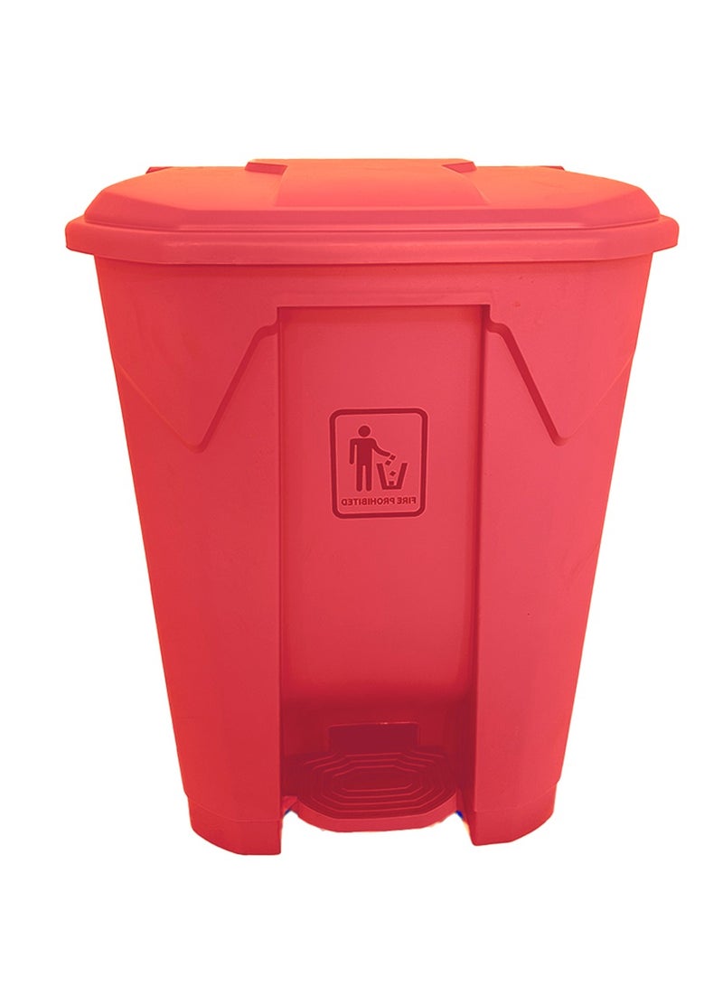 AKC Step Trash Bin | Plastic Matte Finish | Functional Waste & Garbage Waste Bin | Suitable For Homes, Villas, Large Areas & Communal Spaces | Red | 68 Liters - Image 2