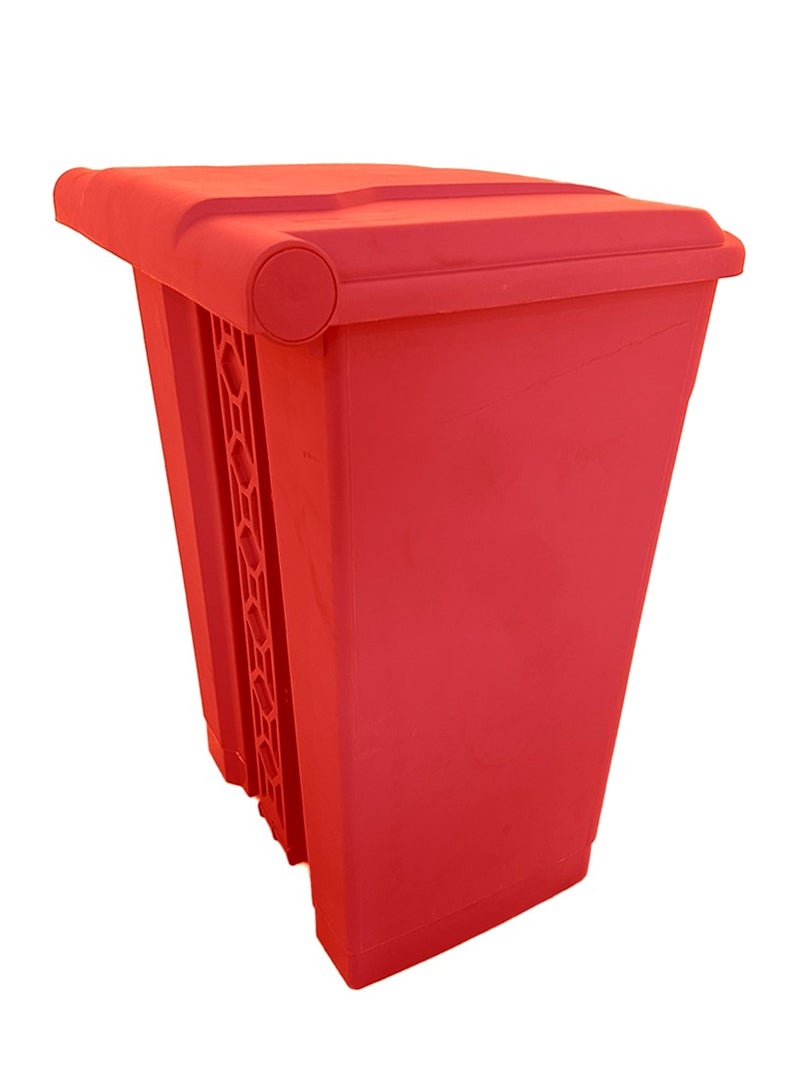AKC Step Trash Bin | Plastic Matte Finish | Functional Waste & Garbage Waste Bin | Suitable For Homes, Villas, Large Areas & Communal Spaces | Red | 68 Liters - Image 3