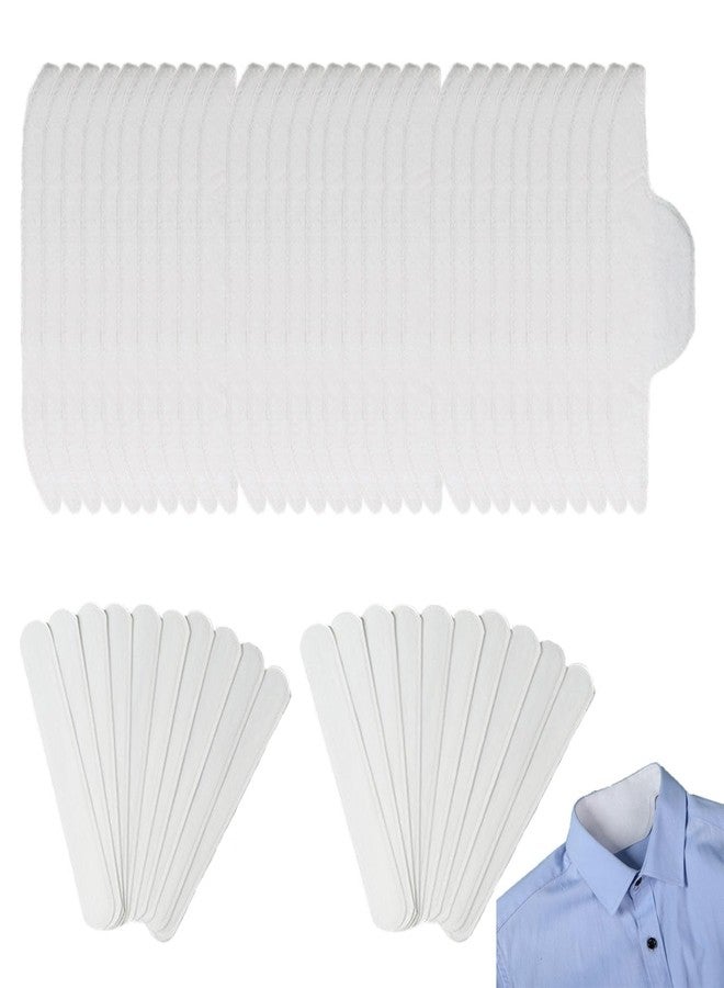 ArrErr 50 Pack Disposable Collar Protector Sweat Pads Sticker Self-Adhesive Grime Side Lining Stand Sticky Neck Liner for Hats Shirt Cuff Men Women Dress Shirts Hats Summer - Image 1