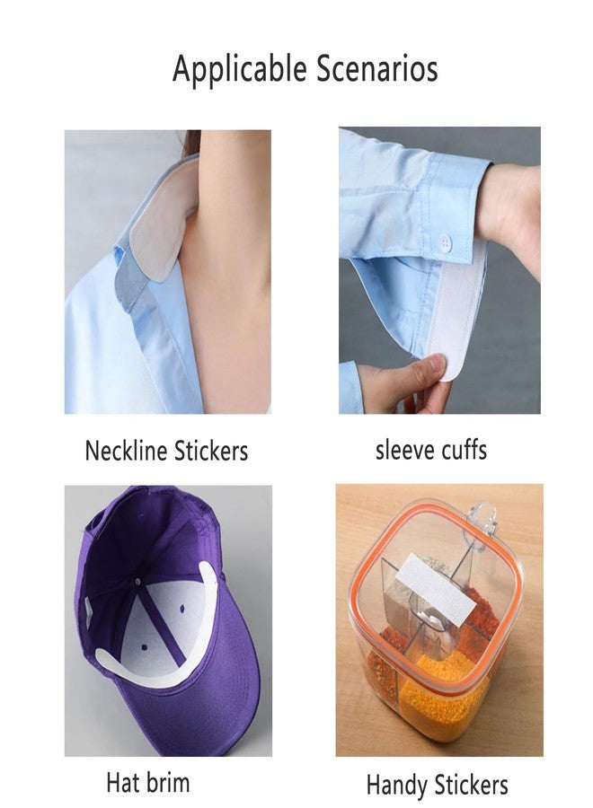ArrErr 50 Pack Disposable Collar Protector Sweat Pads Sticker Self-Adhesive Grime Side Lining Stand Sticky Neck Liner for Hats Shirt Cuff Men Women Dress Shirts Hats Summer - Image 5