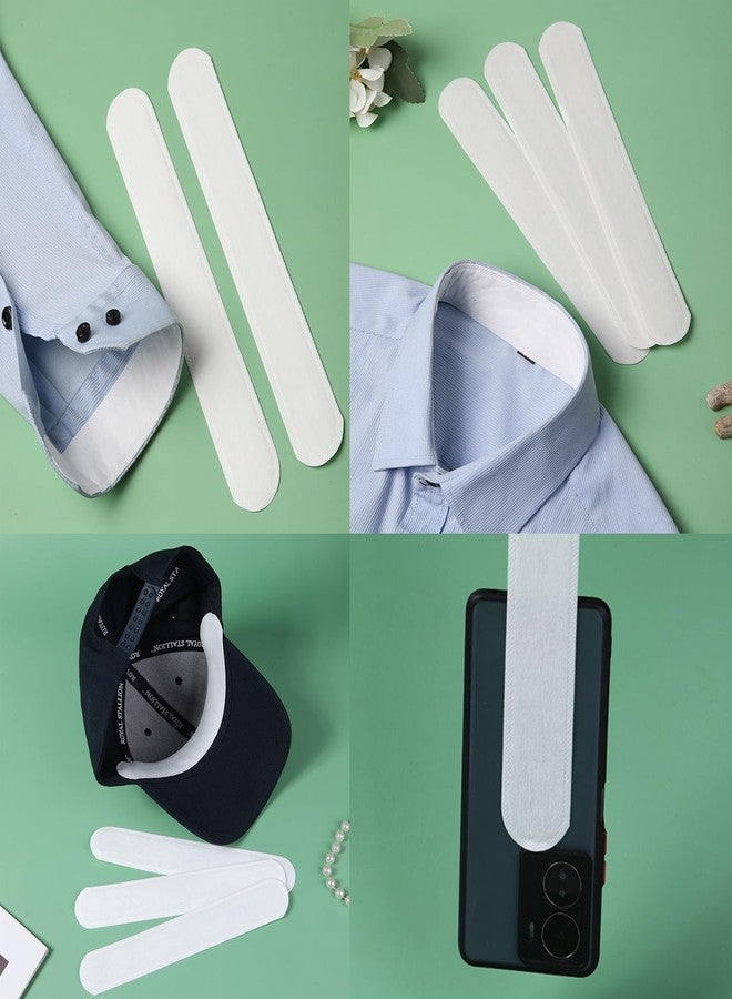 ArrErr 50 Pack Disposable Collar Protector Sweat Pads Sticker Self-Adhesive Grime Side Lining Stand Sticky Neck Liner for Hats Shirt Cuff Men Women Dress Shirts Hats Summer - Image 3