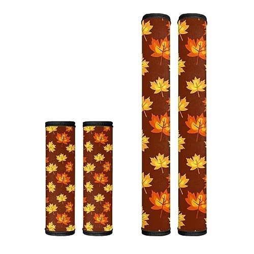 Mintulipy Appliance Handle Covers Set of 4 Thanksgiving Fall Maple Refrigerator Door Handle Covers Keep Appliance Clean for Fridge Microwave Stove Dishwasher Kitchen Decor Accessories - Image 1