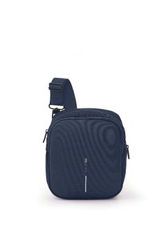 XD DESIGN Boxy Sling | Adjustable Cross Body Bag, 3-Ways to Wear (Cross Body, Shoulder, Waist), Hidden Rear & Water Bottle Pockets, Recycled Fabric, Ideal for City Tour - Navy Blue  - Image 1