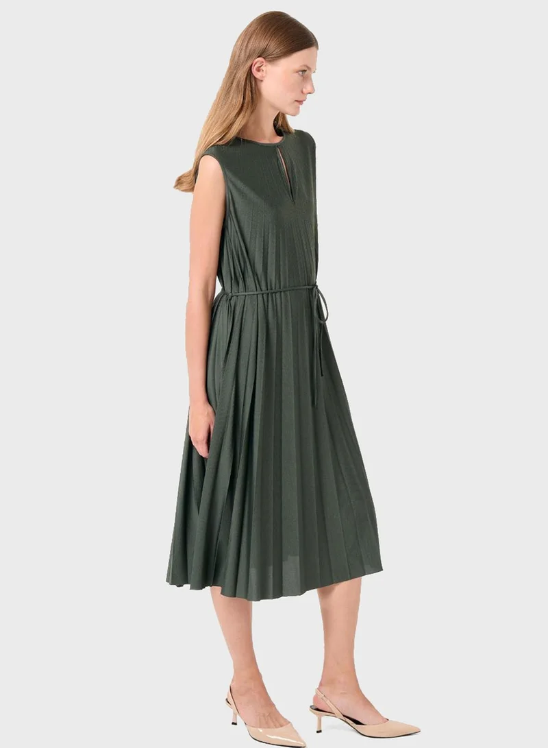 Jimmy Key Pleated Sleeveless Dress