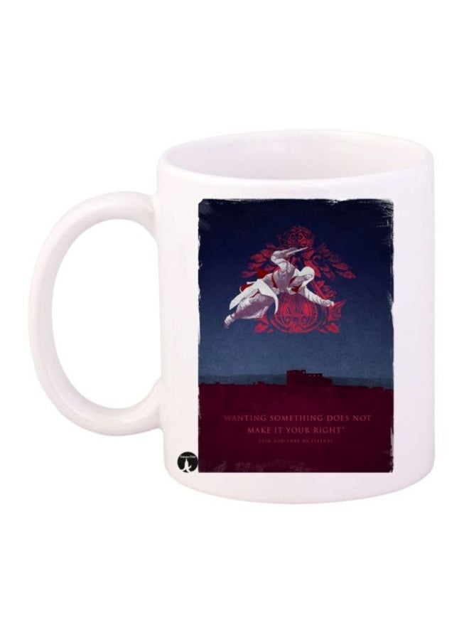 Assassin's Creed Printed Mug White/Blue/Red
