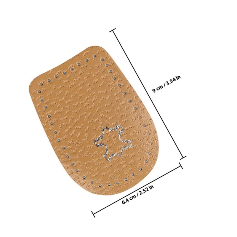 Thickened Brown Leather Heel Pads Anti Wear Shoe Cushions Size L 40 45 for Fatigue Relief - Image 3