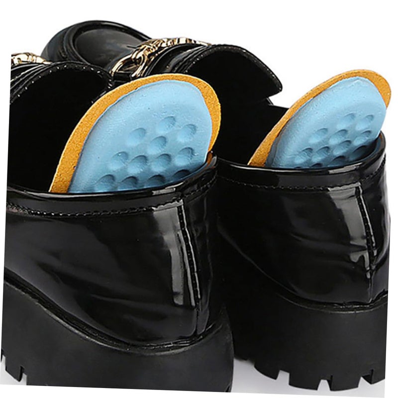 Thickened Brown Leather Heel Pads Anti Wear Shoe Cushions Size L 40 45 for Fatigue Relief - Image 5