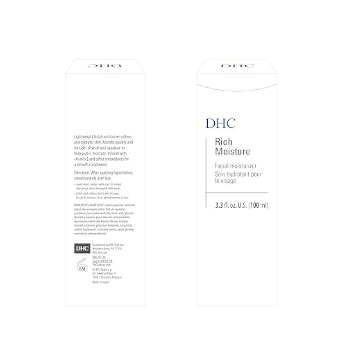 DHC Rich Moisture, Lightweight Facial Moisturizer, Dry Skin, Hydrating, Fragrance and Colorant Free, Ideal for dry dehydrated and sensitive skin, 3.3 fl. oz. - Image 4