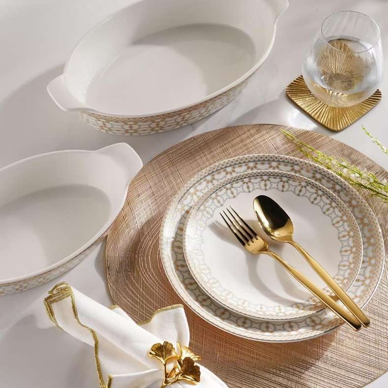 Pan Home Miray Porcelain Oval Serving Dish 28.5x15x5.5cm -White - 202CWD9900145 - Image 3