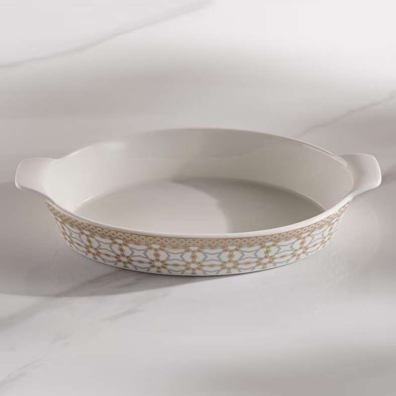 Pan Home Miray Porcelain Oval Serving Dish 28.5x15x5.5cm -White - 202CWD9900145 - Image 2