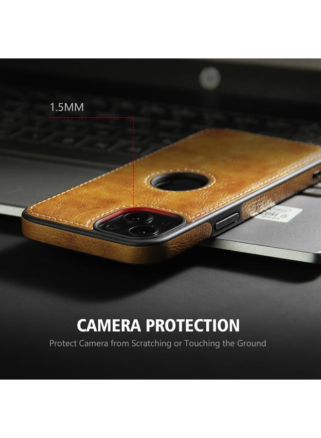 اس-توب جراب هاتف iPhone 14 Pro مصنوع من الجلد ومزين بخياطة - Image 3
