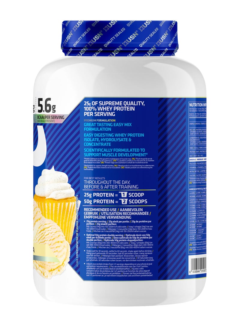 USN بروتين مصل اللبن الأزرق فانيليا 2 كجم - Image 2