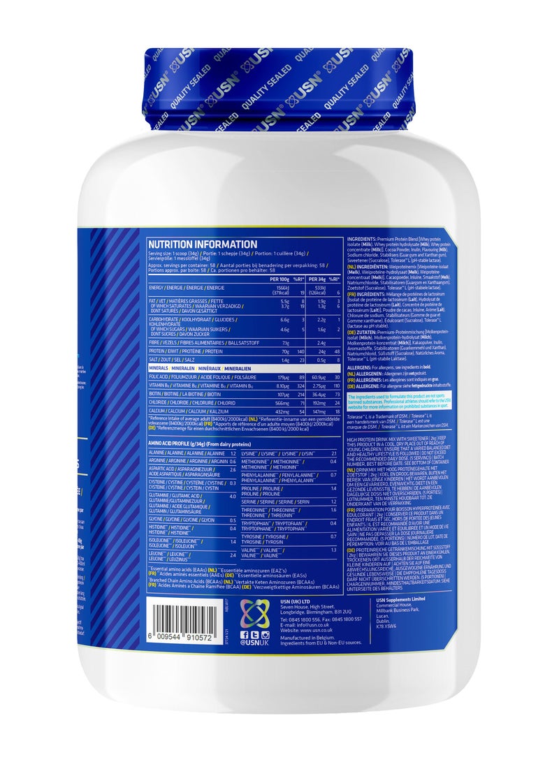 USN بروتين مصل اللبن الأزرق فانيليا 2 كجم - Image 3