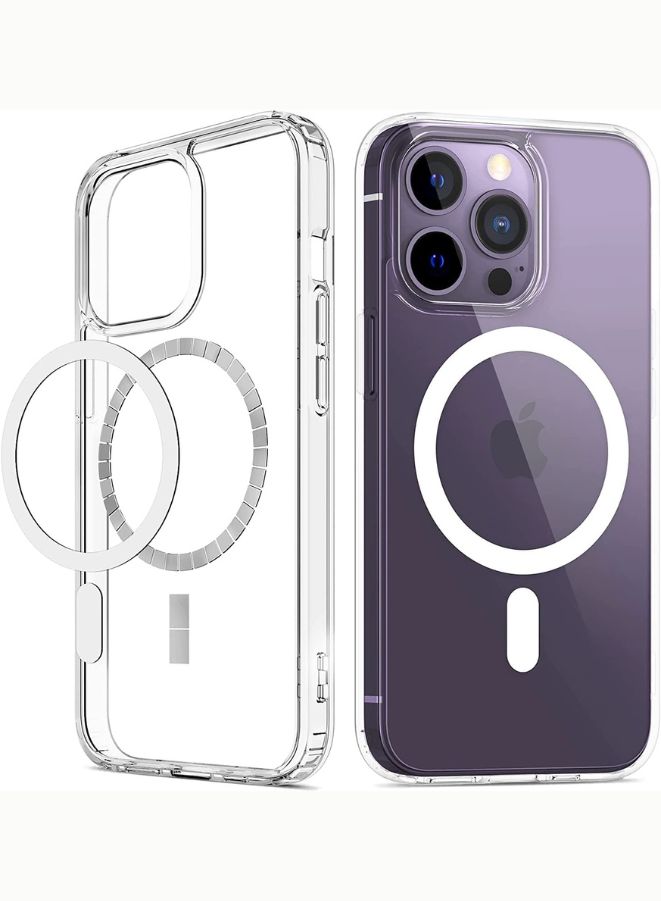IAF Magnetic Case Cover for iPhone 14 Crystal Clear Shockproof Bumper Anti-Scratch, HD Crystal Clear Support All MagSafe Accessories  - Image 1