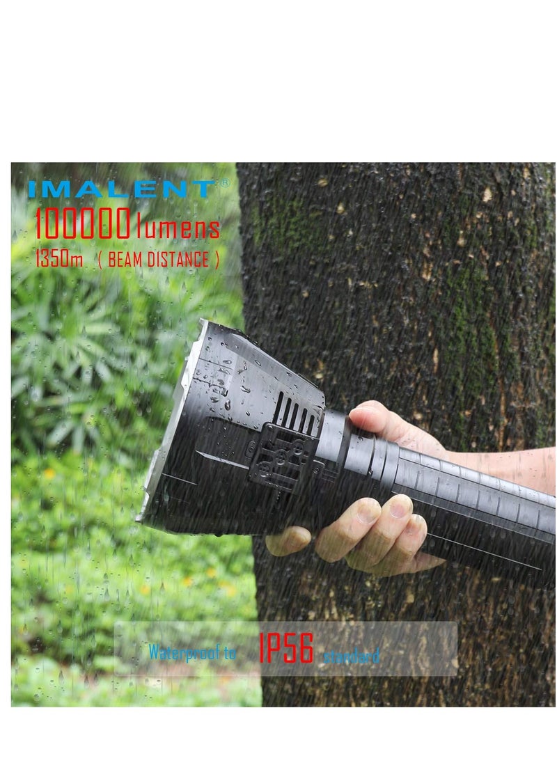 IMALENT - IMALENT MS18 Brightest Flashlight 100,000 Lumens, 18pcs Cree XHP70 2nd LEDs,Long Throw Up to 1350 meters, with OLED Display and Built-in Cooling Tools - Image 1