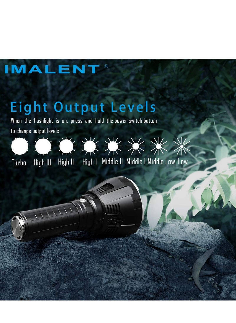 IMALENT - IMALENT MS18 Brightest Flashlight 100,000 Lumens, 18pcs Cree XHP70 2nd LEDs,Long Throw Up to 1350 meters, with OLED Display and Built-in Cooling Tools - Image 1