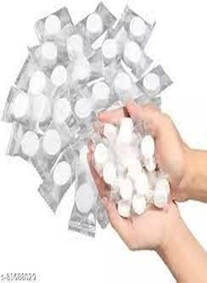 Royals Magic Tablet Coin Tissue (100) Travel Facial Towel Water Wet Wipe Washcloth Napkin Moistened Tissues Magic Coin Tissue Napkin Paper - Image 2