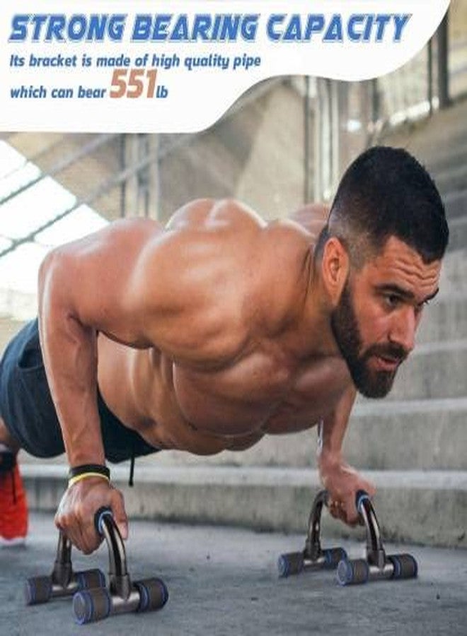 Shopeleven Push Up Bar Pushup Home Gym Equipment for Men & Women, Chest & Back Workout, Anti-Slip, Orange - Image 4